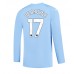 Manchester City Kevin De Bruyne #17 Domácí Dres 2023-24 Dlouhým Rukávem